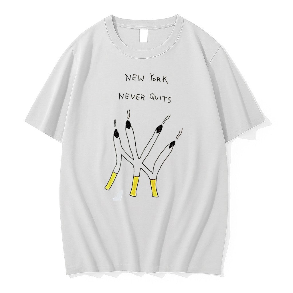 Original Ny Never Quits Ivory Smoking Logo Paint Tee Tshirts Jpg