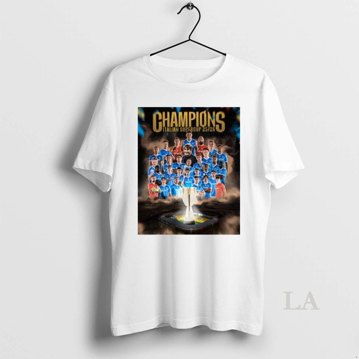 Original Napoli Defeated Bologna Football 2025 26 Italian Super Cup Champions T-Shirts, Hoodie, Sweatshirt