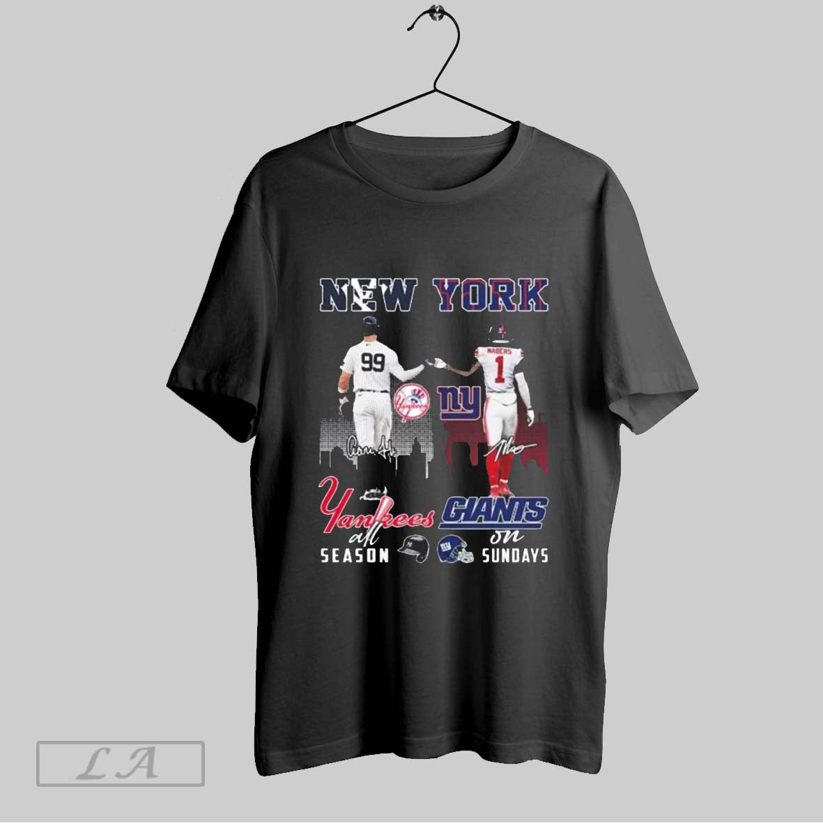 Original New York Yankees Aaron Judge All Season And New York Giants Malik Nabers On