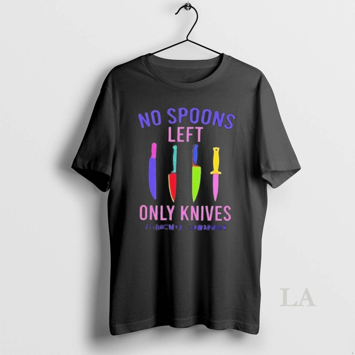 Original No Spoons Left Only Knives Fibromyalgia Warrior T-Shirts, Hoodie, Sweatshirt | AU01DripNestTees.com