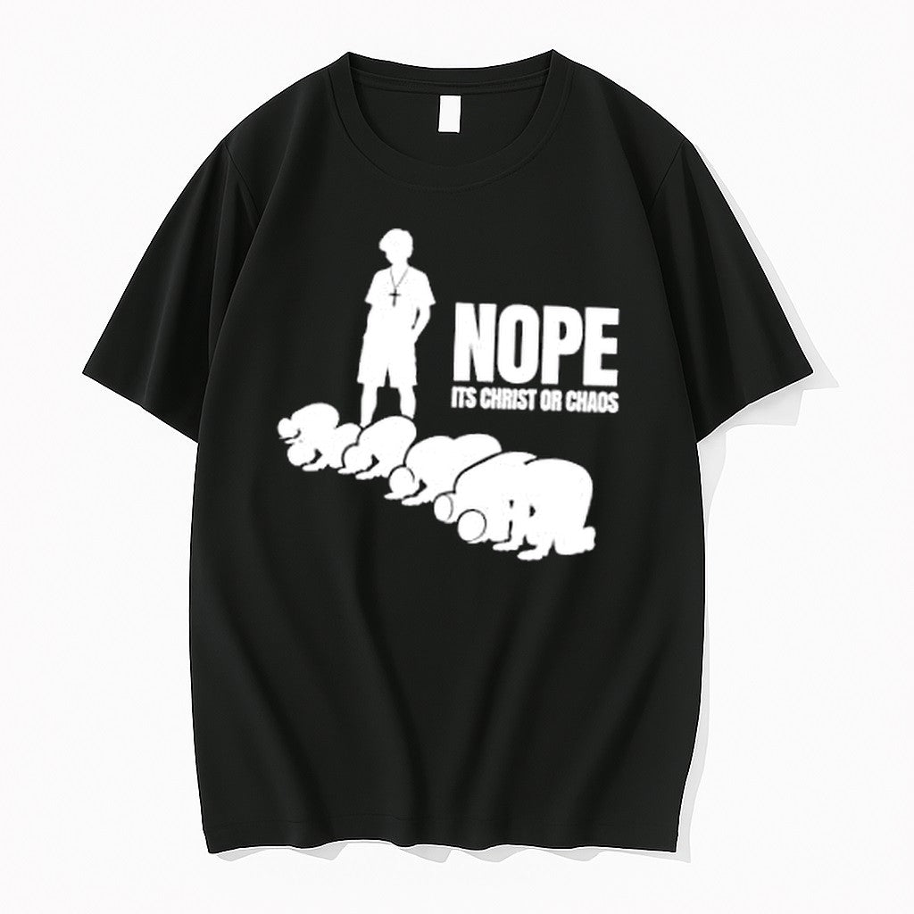 Original Nope Its Christ Or Chaos Silhouette Tshirts Jpg