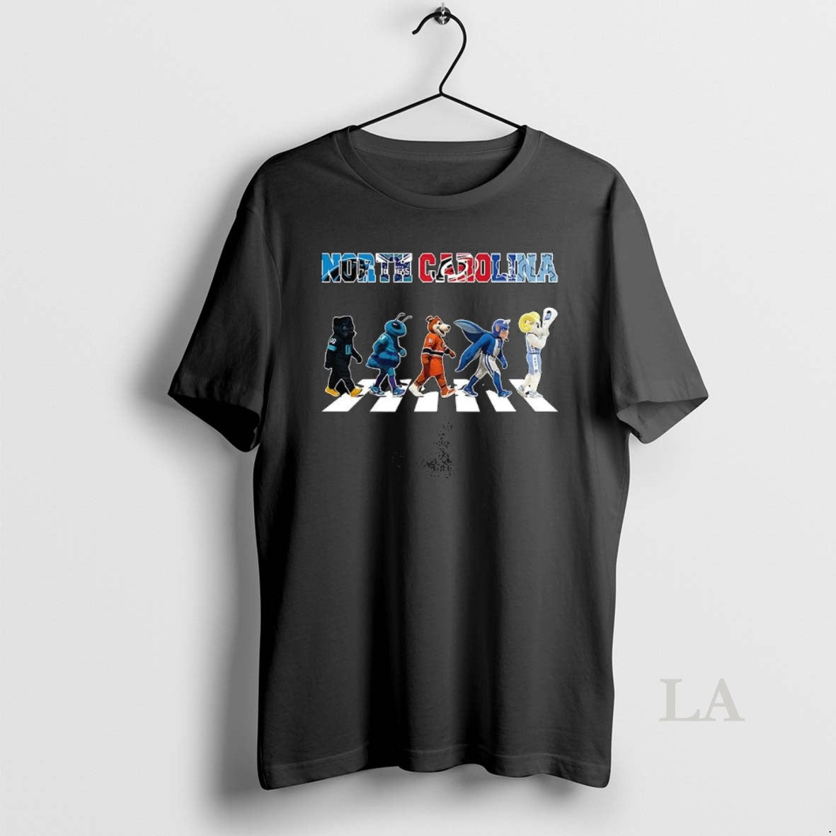 Original North Carolina Sports Teams Panthers Hornets Hurricanes Buffaloes Wolfpack Tar Heels Cross The Road T-Shirts,...