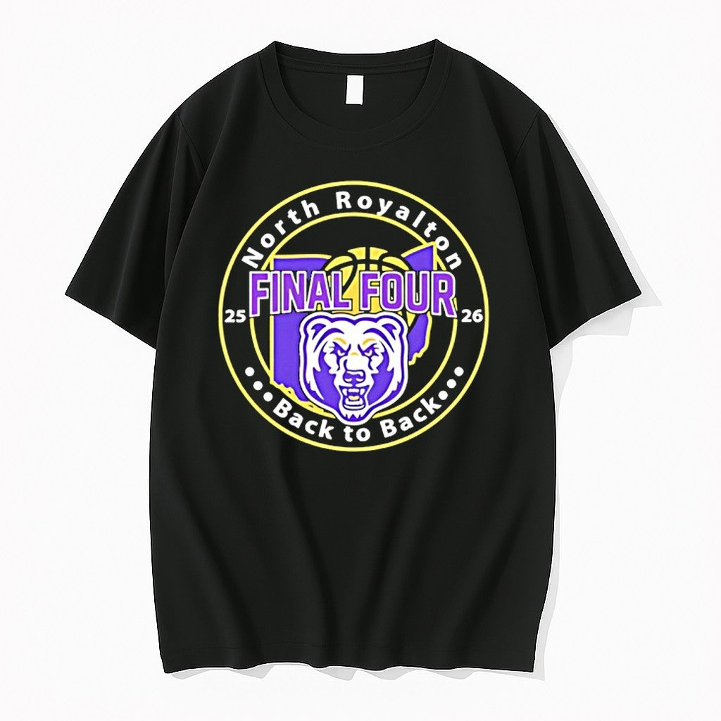 Original North Royalton Bears Final Four Back To Back 2025 2026 Basketball Tshirts
