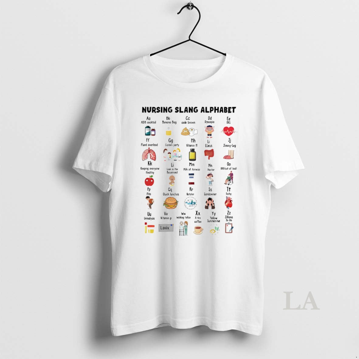 Original Nursing Slang Alphabet T-Shirts, Hoodie, Sweatshirt | AU01DripNestTees.com
