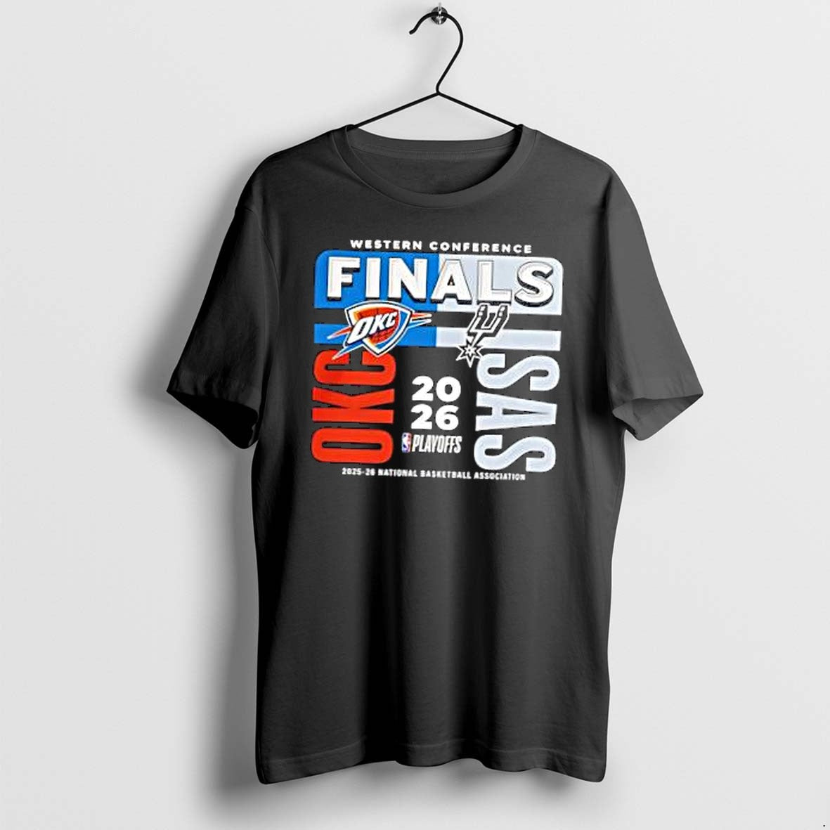 Original Oklahoma City Thunder Vs San Antonio Spurs 2025 26 Western Conference Finals Nba Tshirts
