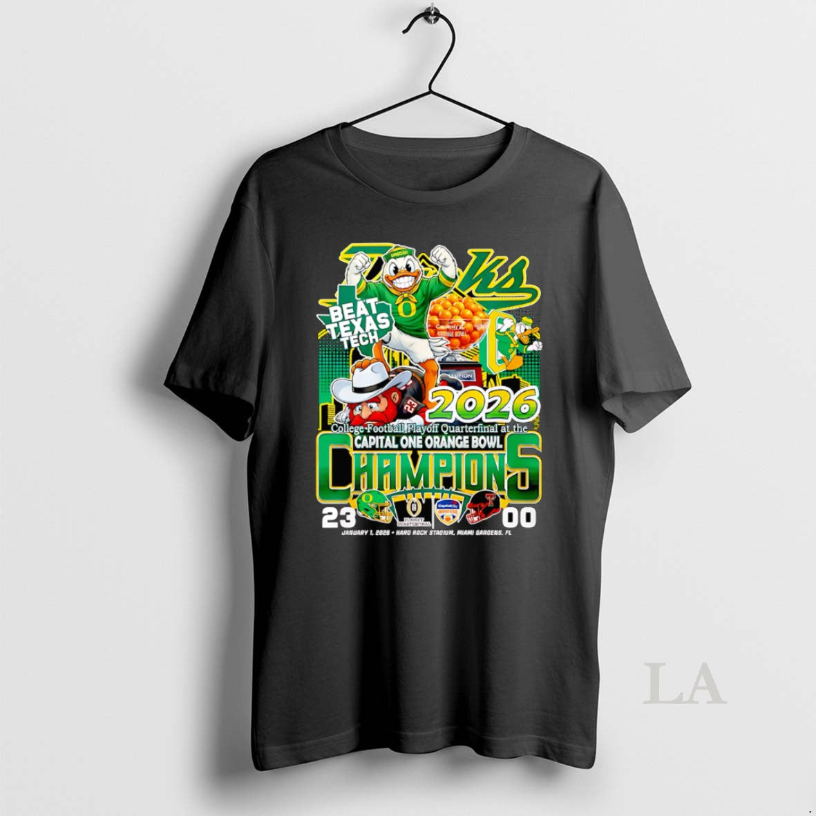 Original Oregon Beat Texas Tech 2026 Capital One Orange Bowl Champions Mascot T-Shirts, Hoodie, Sweatshirt