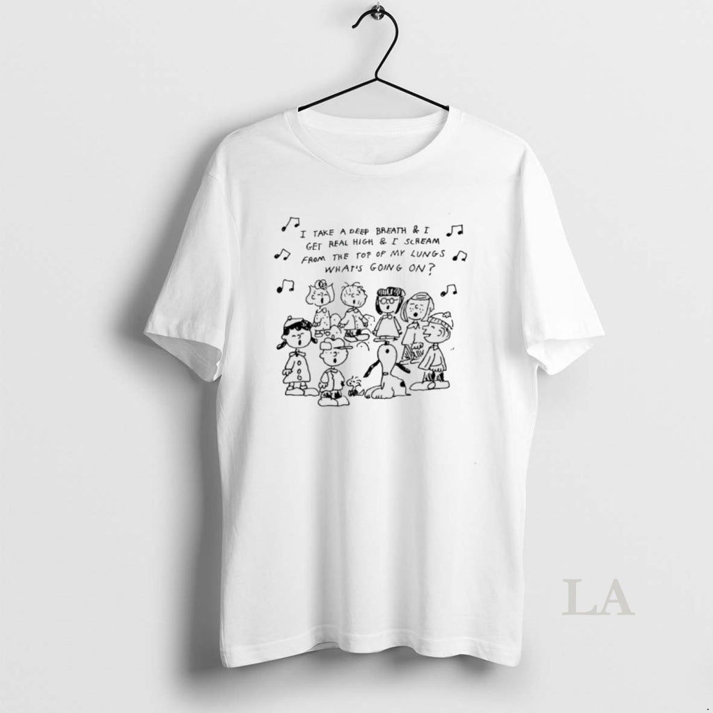 Original Peanuts Take A Deep Breath And I Get Real High And I Cream From T-Shirts, Hoodie, Sweatshirt | AU01DripNestTees.com