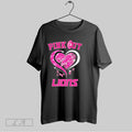 Original Pink Out Detroit Lions Breast Cancer Diamond Heart