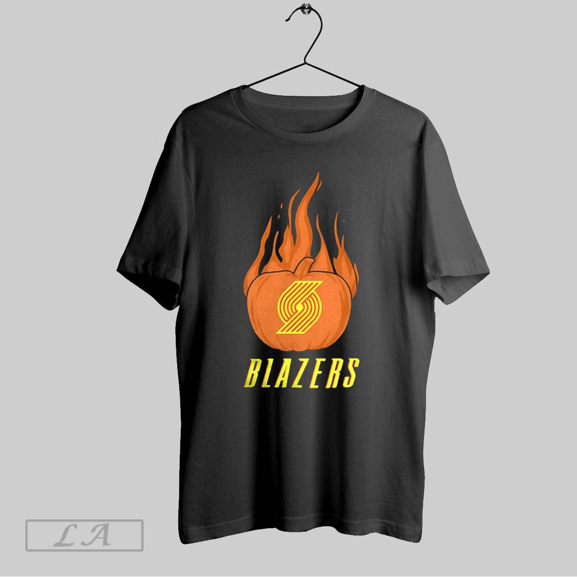 Original Portland Trail Blazers Flaming Pumpkin Halloween 2025