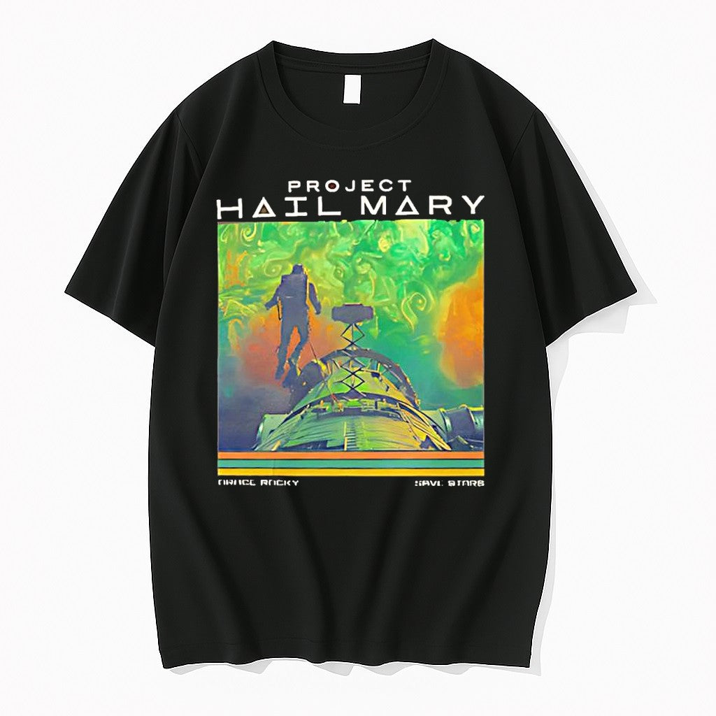 Original Project Hail Mary Grace Rocky Save Stars Sci Fi Astronaut Spaceship Tshirts