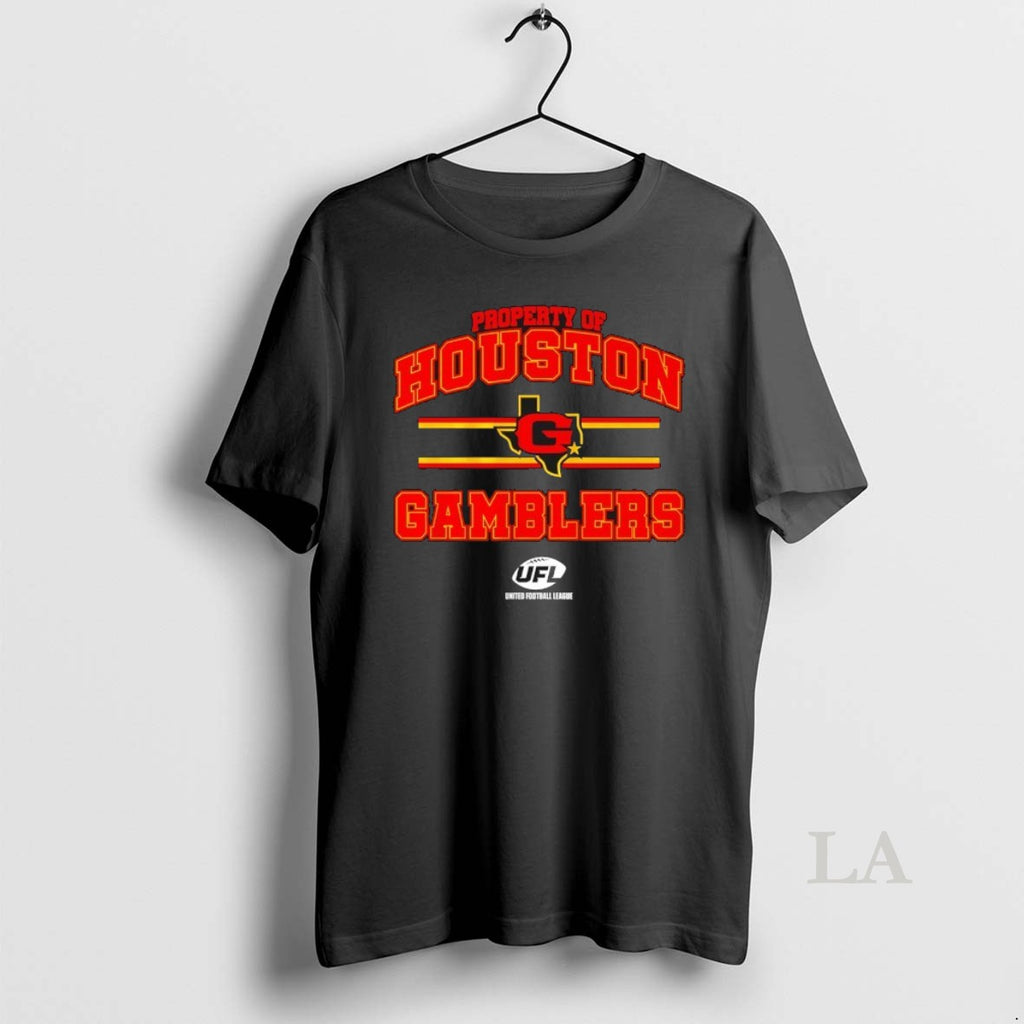 Original Property Of Houston Gamblers Ufl Logo T-Shirts, Hoodie, Sweatshirt | AU01DripNestTees.com
