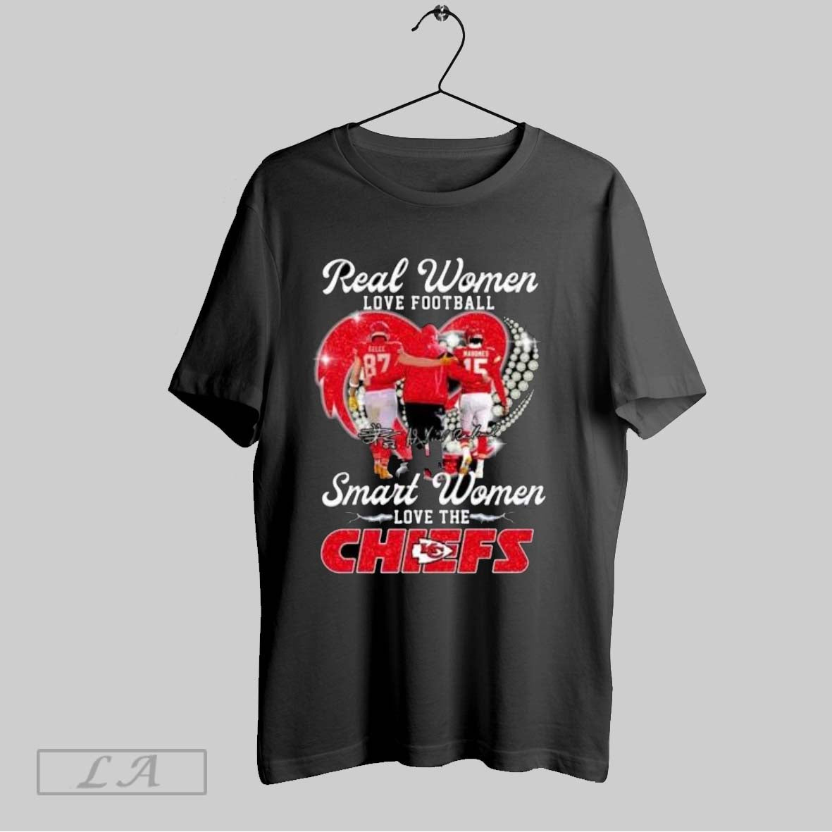 Original Real Women Love Football Smart Women Love The Kansas City Chiefs Diamond Heart Signatures