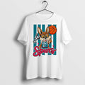 Original San Antonio Spurs Mascot Basketball Star Glasses Youth White Tshirts