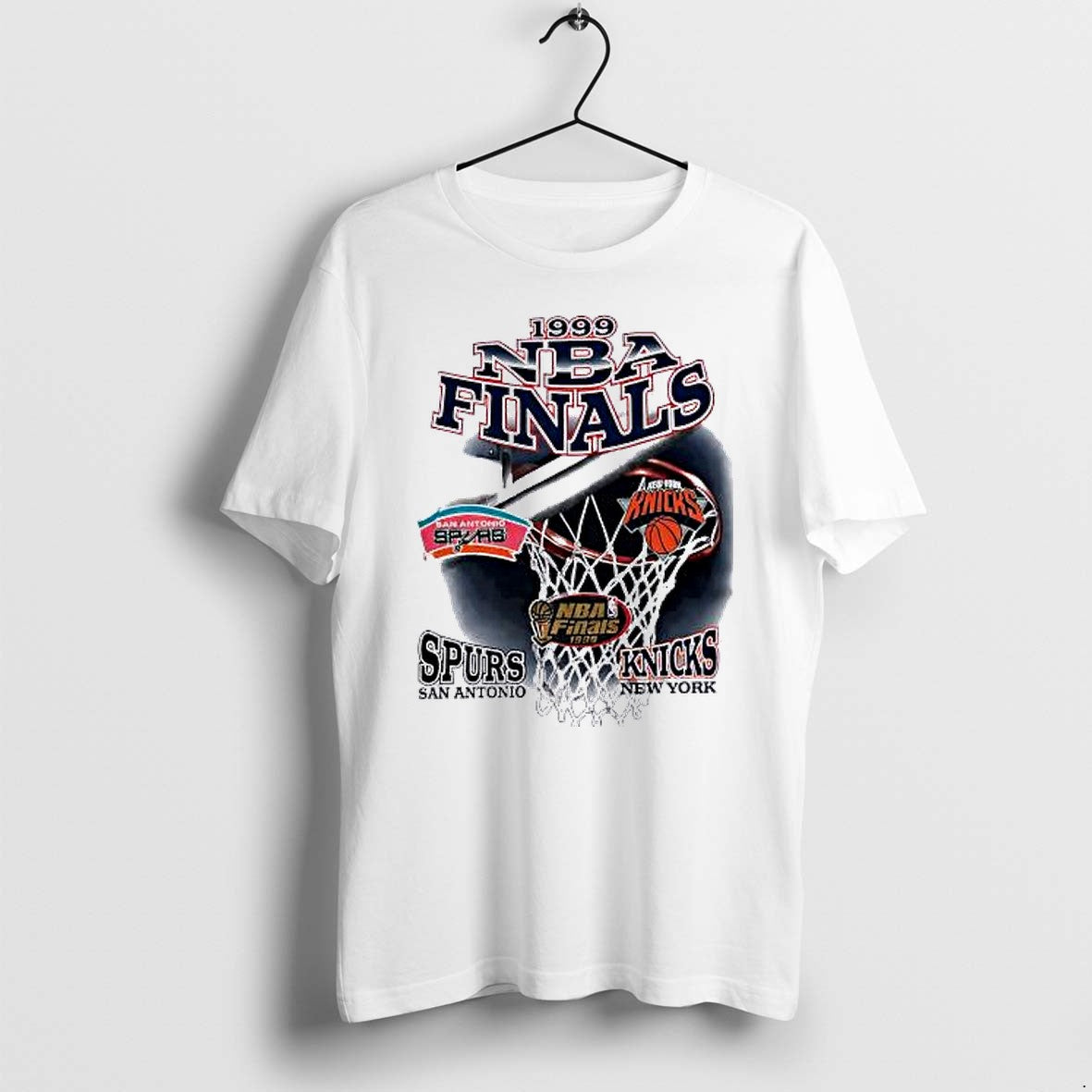 Original San Antonio Spurs Vs New York Knicks 1999 Nba Finals Vintage Tshirts