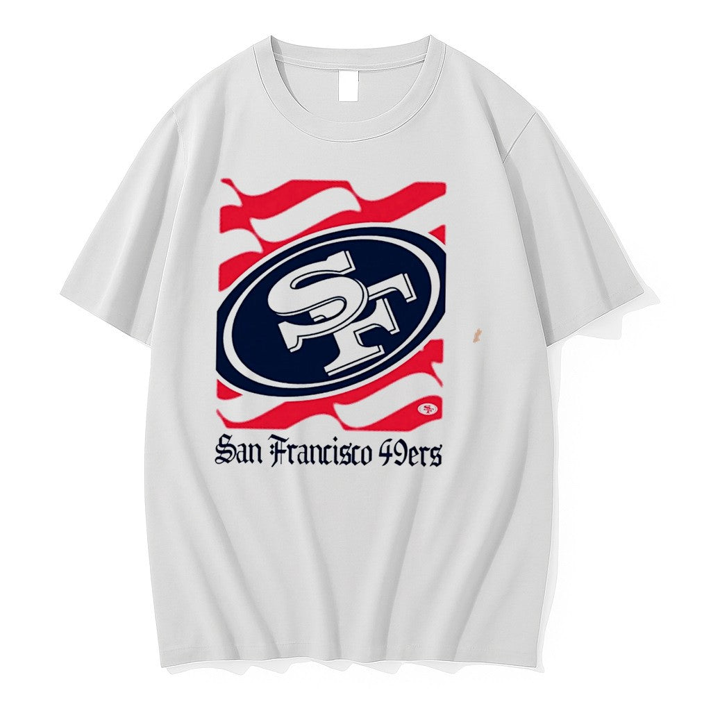 Original San Francisco 49ers American 250th Flag Heritage Wordmark Tee Tshirts