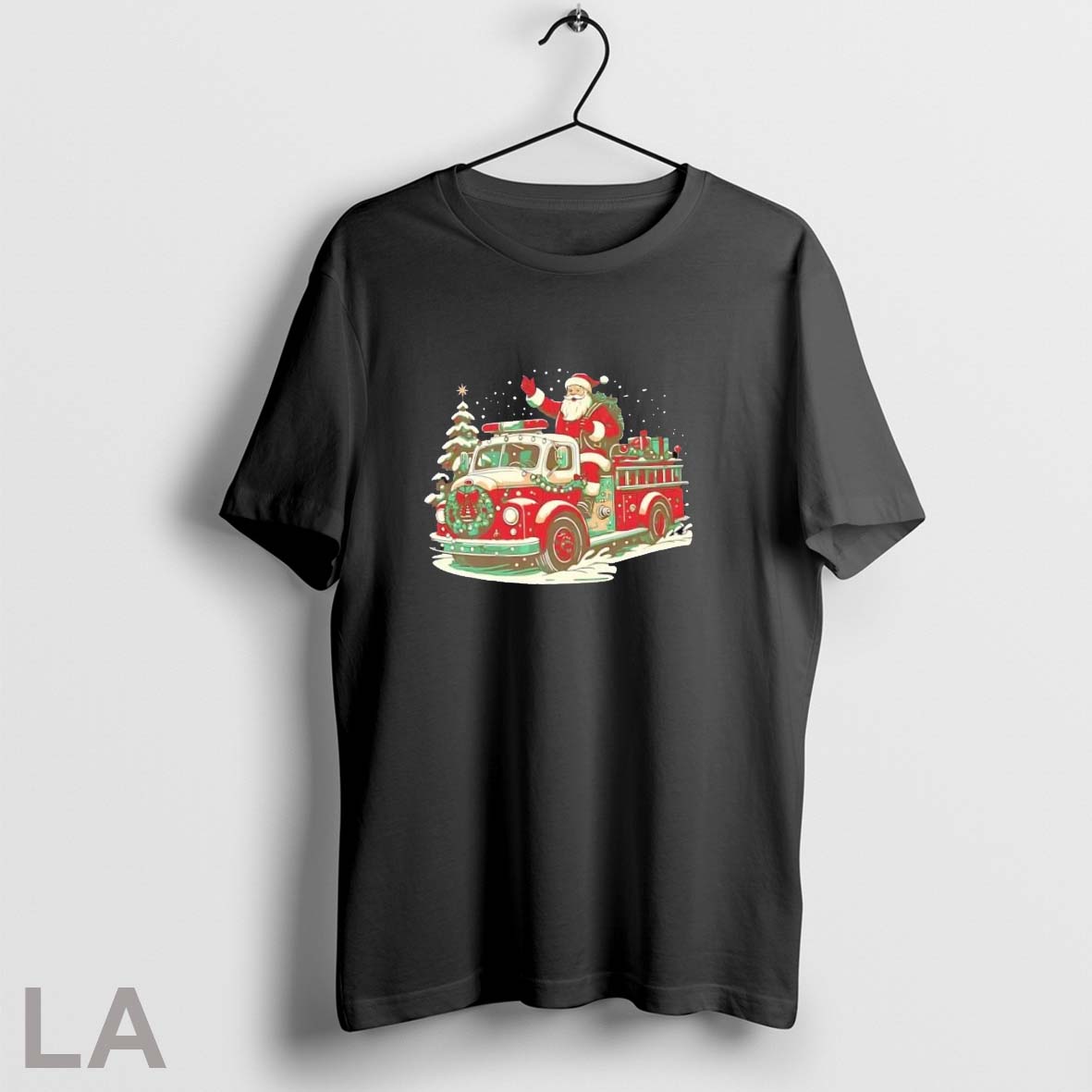 Original Santa Fire Truck Christmas