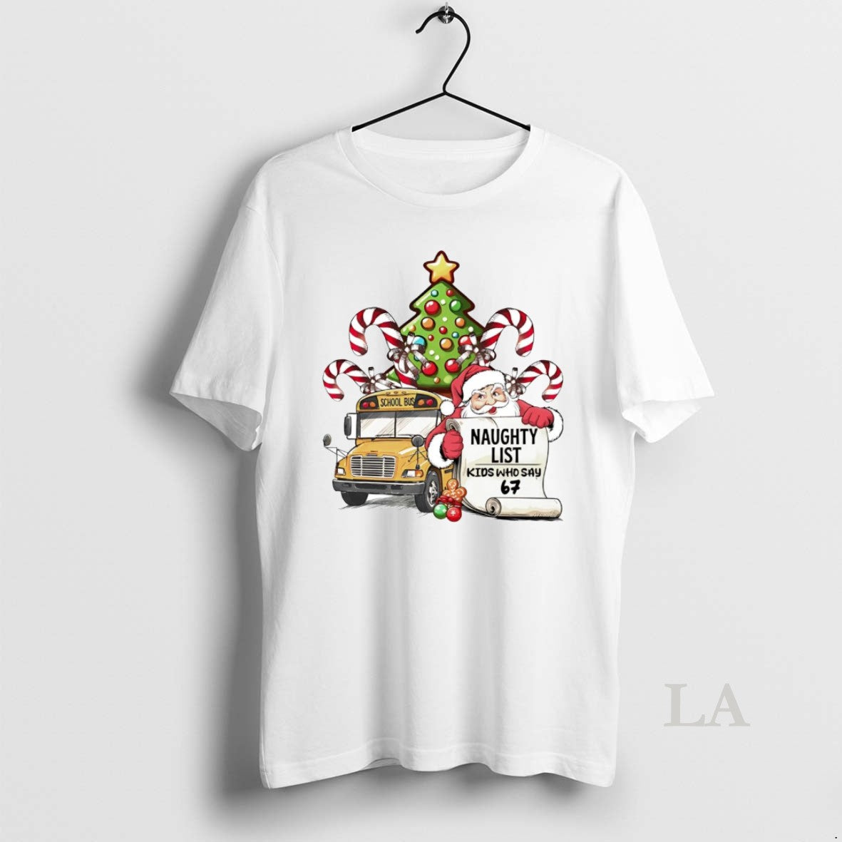 Original Santa School Bus Naughty List Kids Who Say 6 7 Christmas T-Shirts, Hoodie, Sweatshirt | AU01DripNestTees.com