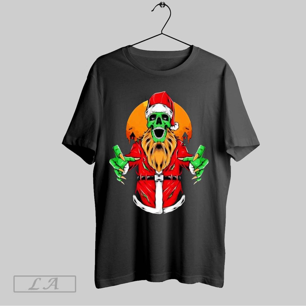 Original Scary Santa Skull Creepy Christmas Halloween Santa Moon