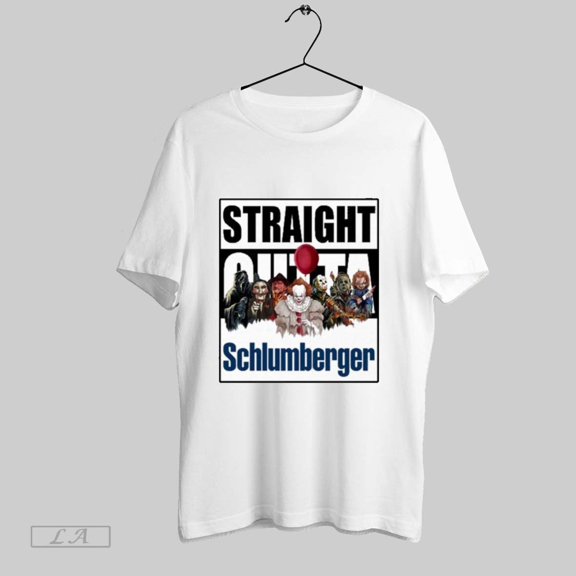 Original Schlumberger Logo Straight Outta Horror Film Halloween