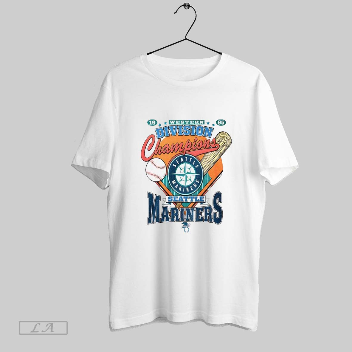 Original Seattle Mariners 1995 Western Division Champions Starter Mlb Baseball Logo Vintage