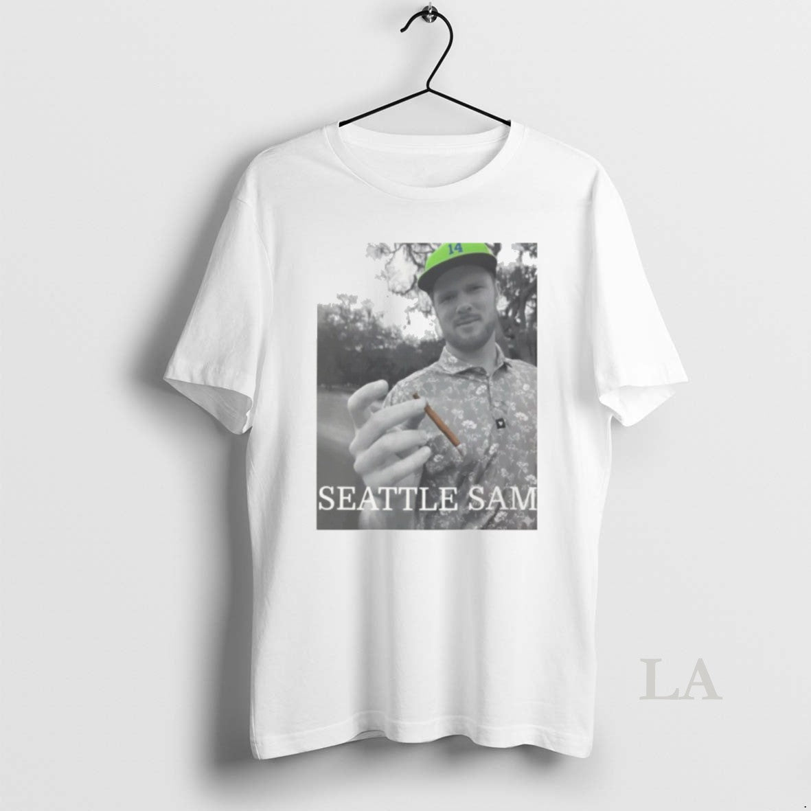 Original Seattle Sam Football Photo Darnold Qb Graphic Smoking Sam T-Shirts, Hoodie, Sweatshirt | AU01DripNestTees.com