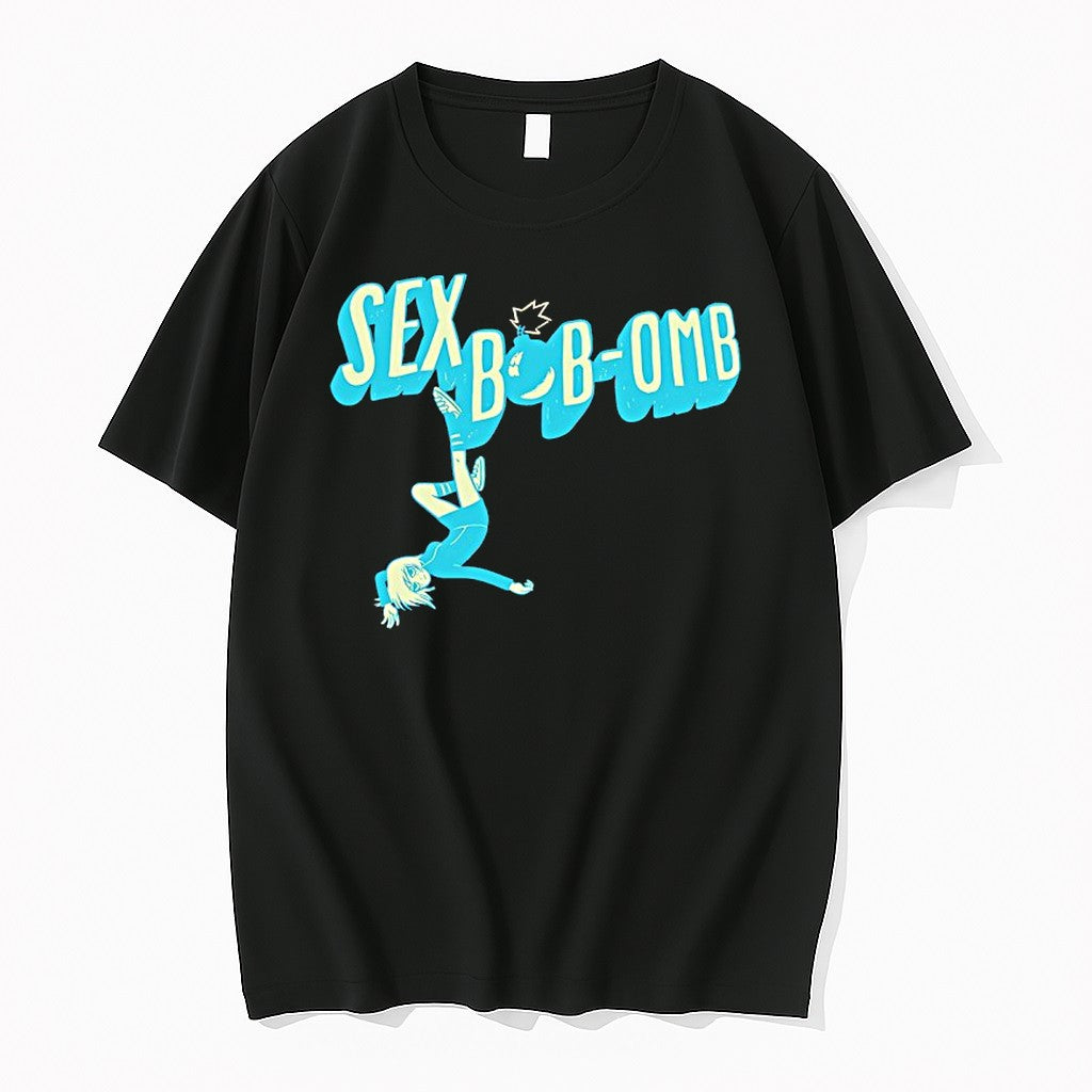 Original Sex Bob Omb Ramona Flowers Scott Pilgrim Comic Grunge Tshirts Jpg