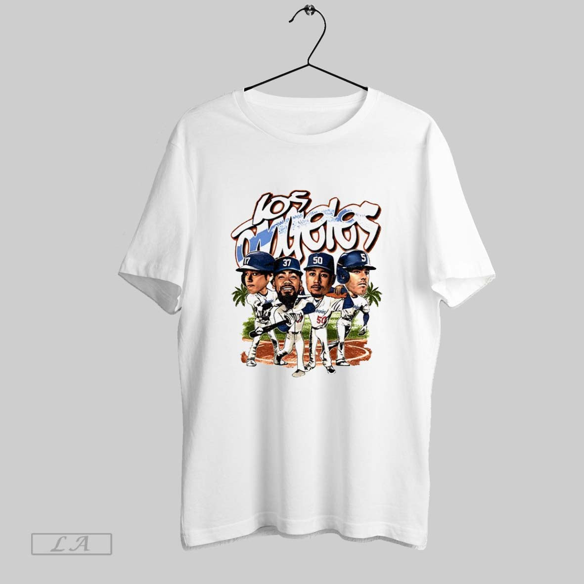 Original Shohei Ohtani Teoscar Hernandez Mookie Betts Freddie Freeman Los Angeles Dodgers Caricature Mlb Summer