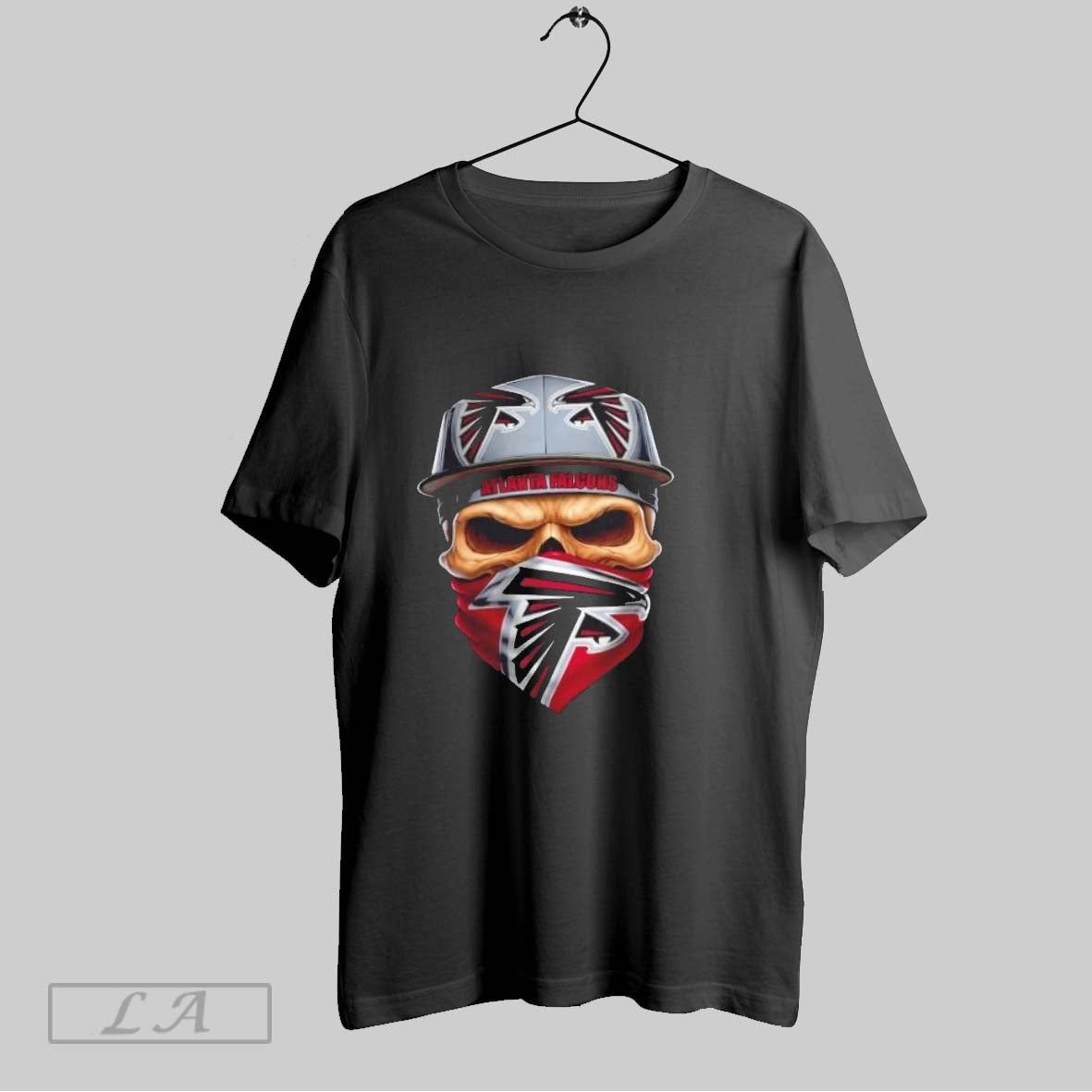 Original Skull Wearing A Face Scarf Atlanta Falcons Football