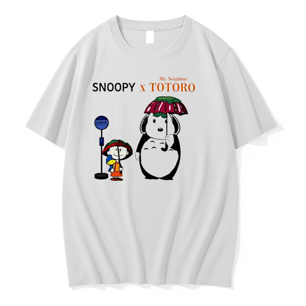 Original Snoopy Peanuts Charlie Brown Woodstock My Neighbor Totoro Snoopy X Totoro My Neighbor Tshirts