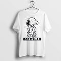 Original Snoopy Bob Dylan White Tshirts Jpg