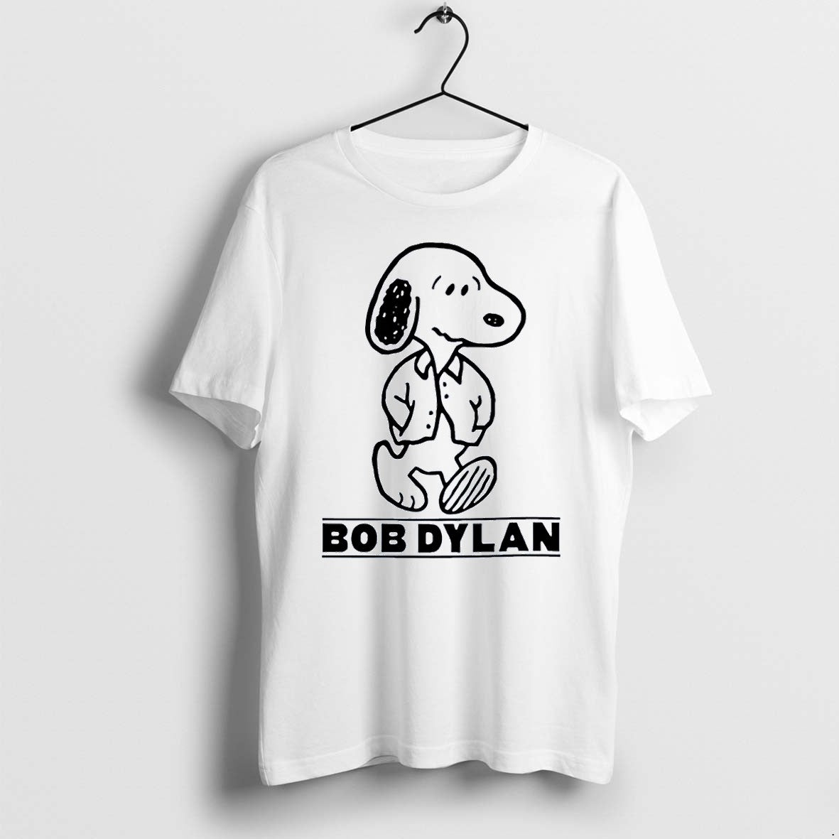 Original Snoopy Bob Dylan White Tshirts Jpg