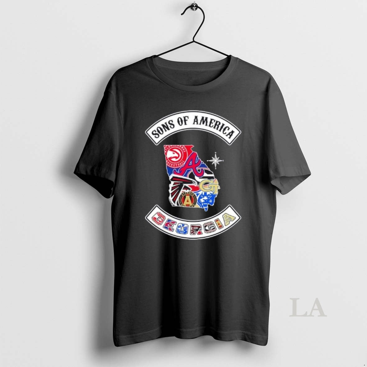Original Son Of America Georgia Map Sports Logos Combine T-Shirts, Hoodie, Sweatshirt | AU01DripNestTees.com