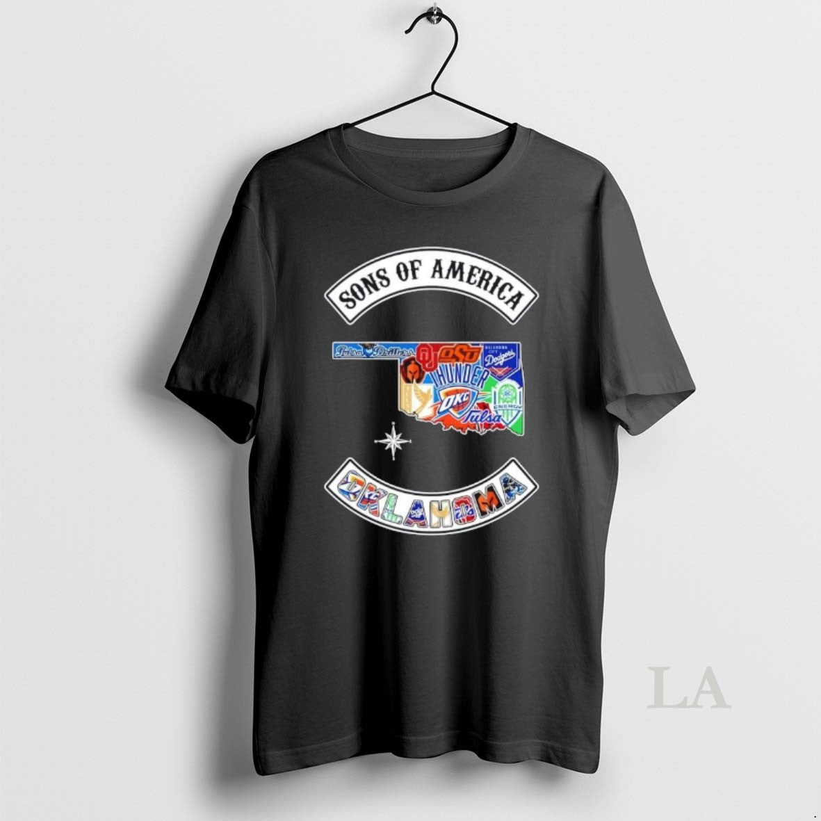 Original Son Of America Oklahoma Map Sports Logos Combine T-Shirts, Hoodie, Sweatshirt | AU01DripNestTees.com