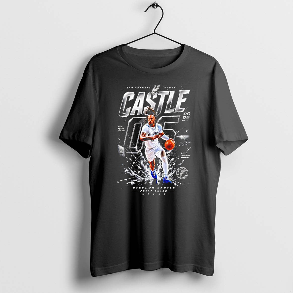 Original Stephon Castle San Antonio Spurs Nba Playoffs 2026 Number 5 Tshirts