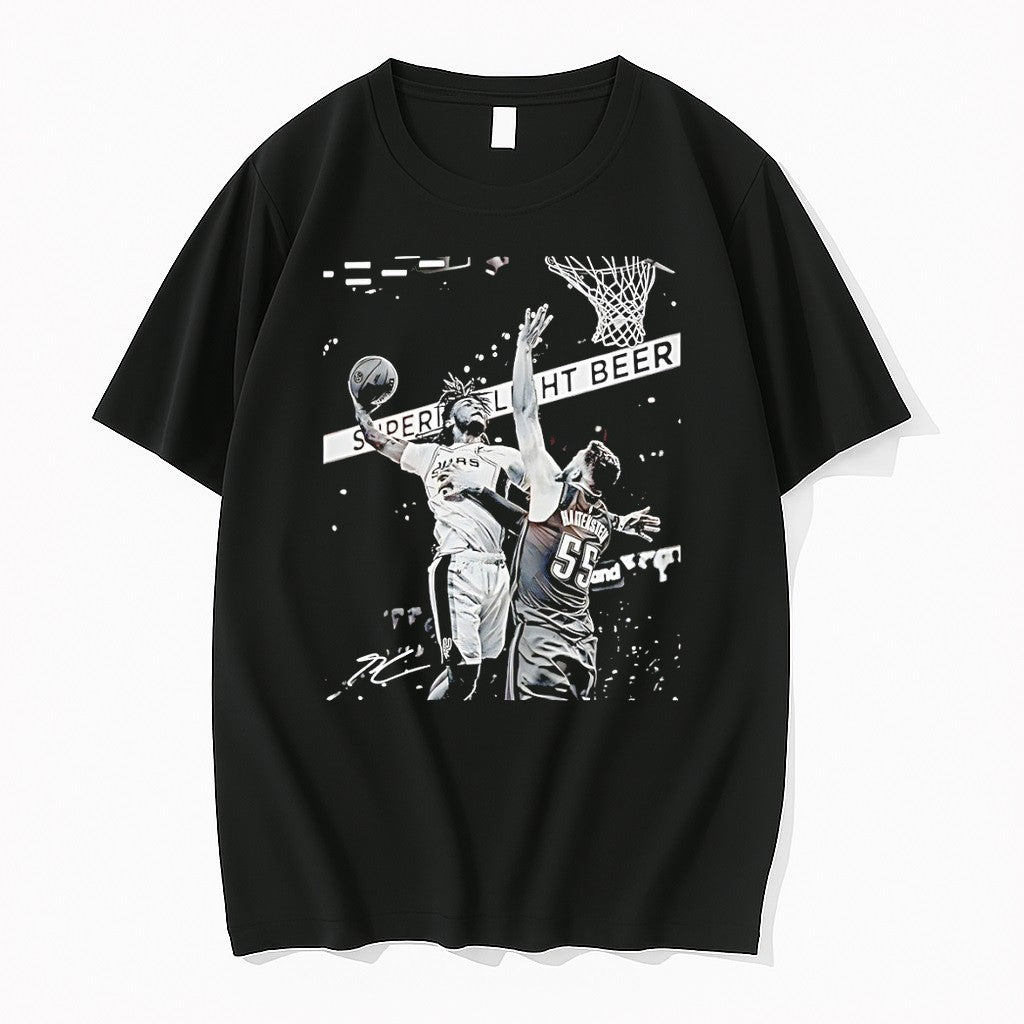 Original Stephon Castle Dunk Isaiah Hartenstein San Antonio Spurs Basketball Nba Signature Tshirts