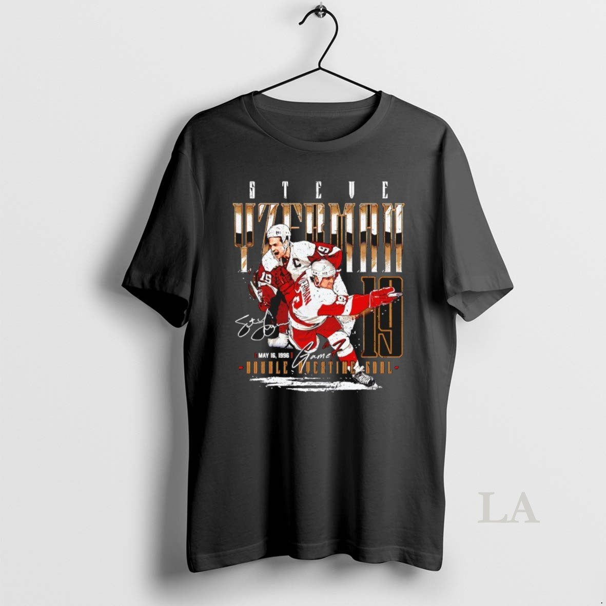 Original Steve Yzerman 19 Detroit Red Wings Hockey Game 7 1996 Signature T-Shirts, Hoodie, Sweatshirt | AU01DripNestTees.com