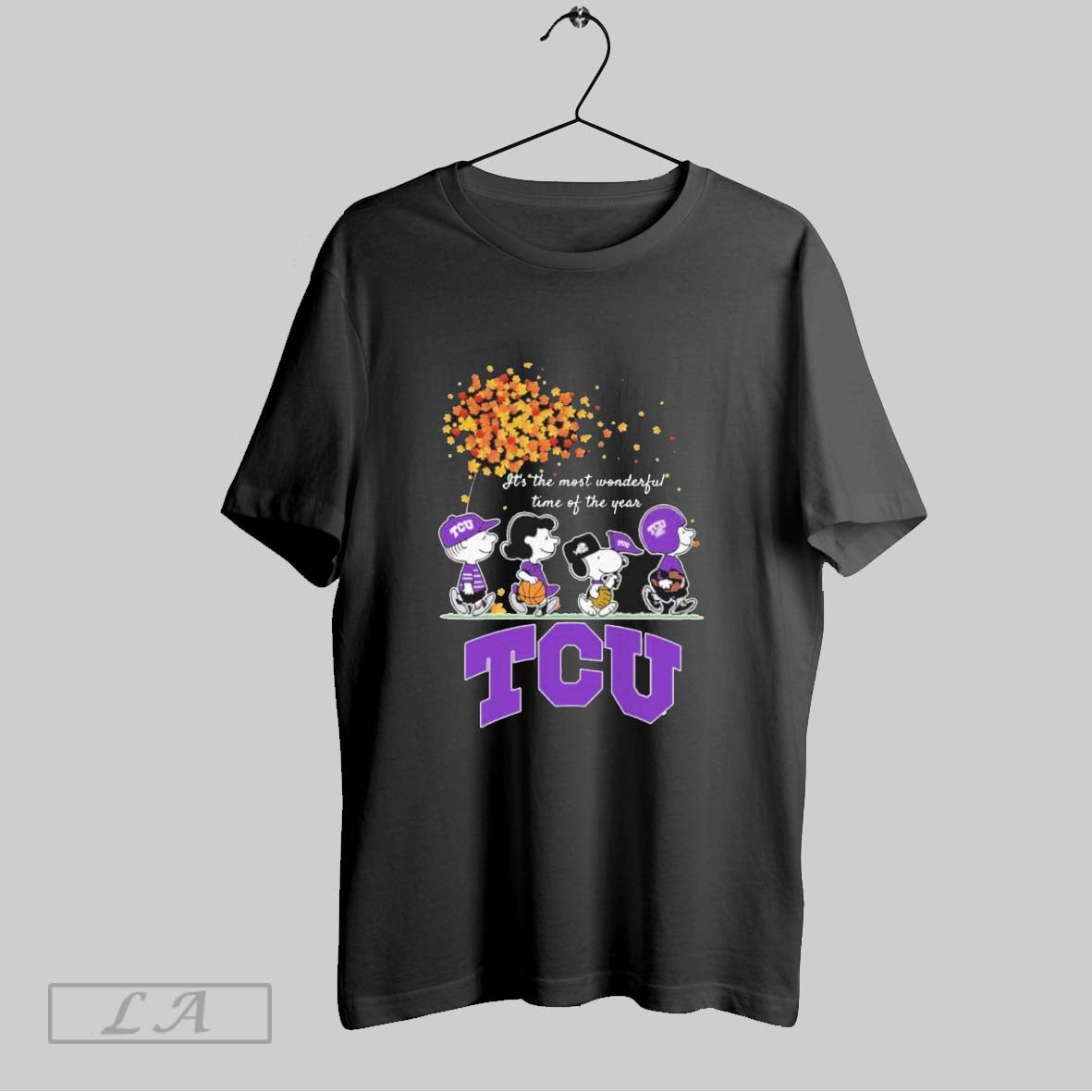 Original Tcu Horned Frogs And Peanuts Character Its The Most Wonderful Time Of The Year