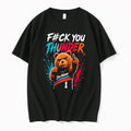 Original Ted Giving Middle Finger Fuck You Thunder San Antonio Spurs Black Tshirts