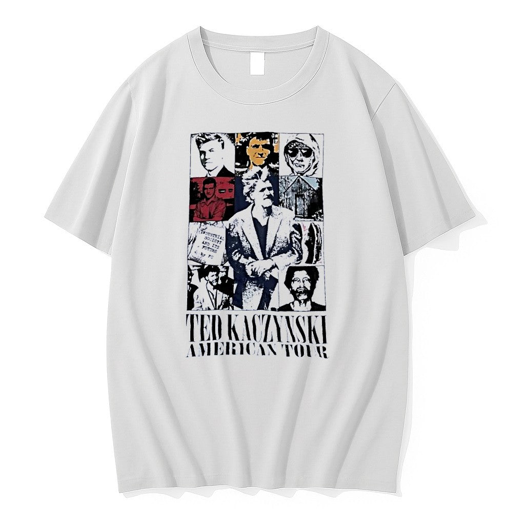 Original Ted Kaczynski American Tour White Tshirts Jpg