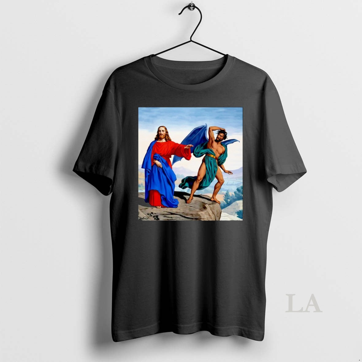 Original Temptation Of Christ Jesus Vs Satan T-Shirts, Hoodie, Sweatshirt | AU01DripNestTees.com