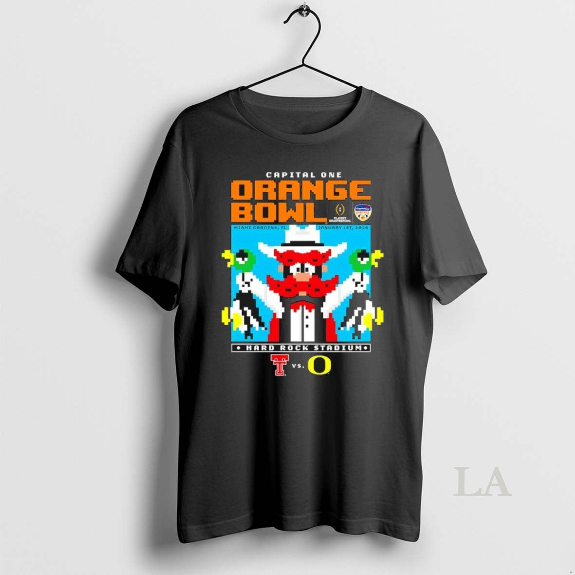 Original Texas Tech Red Raiders Capital One Orange Bowl 2026 Mascot Pixel T-Shirts, Hoodie, Sweatshirt | AU01DripNestTees.com