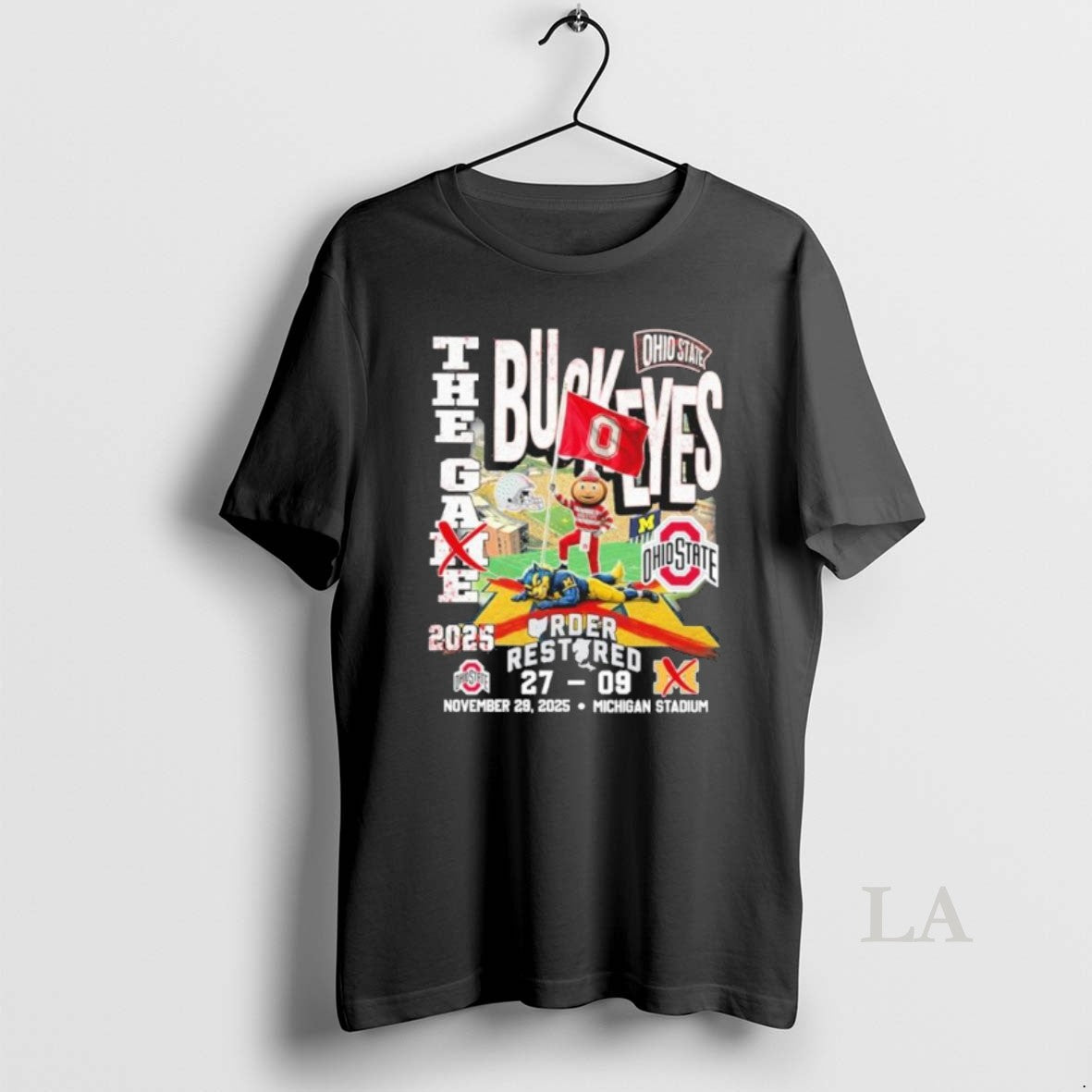 Original The Game Buckeyes 2025 Order Restored Defeat Michigan Score T-Shirts, Hoodie, Sweatshirt | AU01DripNestTees.com