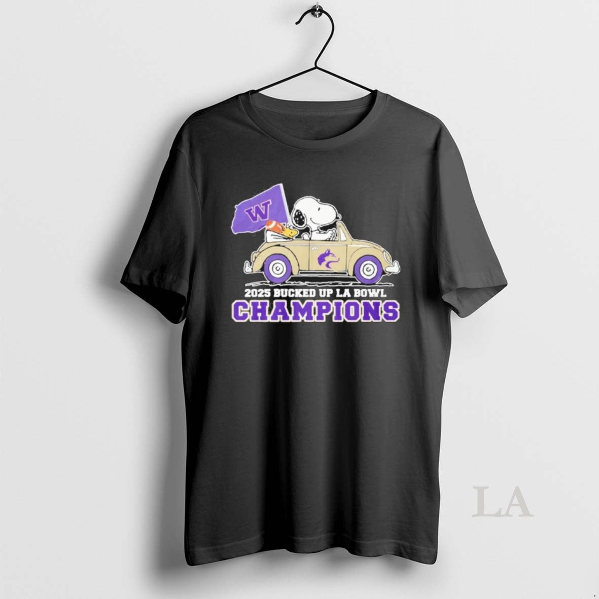 Original The Peanuts Driving Car X Washington Huskies La Bowl Champions T-Shirts, Hoodie, Sweatshirt | AU01DripNestTees.com