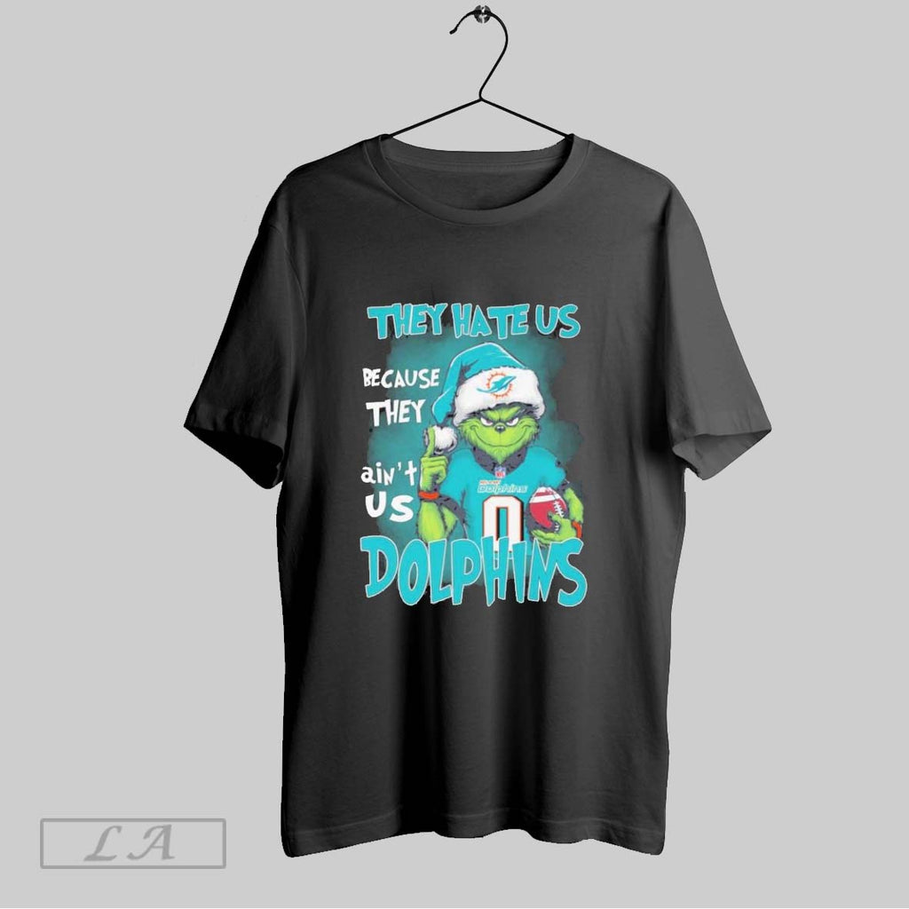 Original They Hate Us Cause They Aint Us Grinch Miami Dolphins Christmas