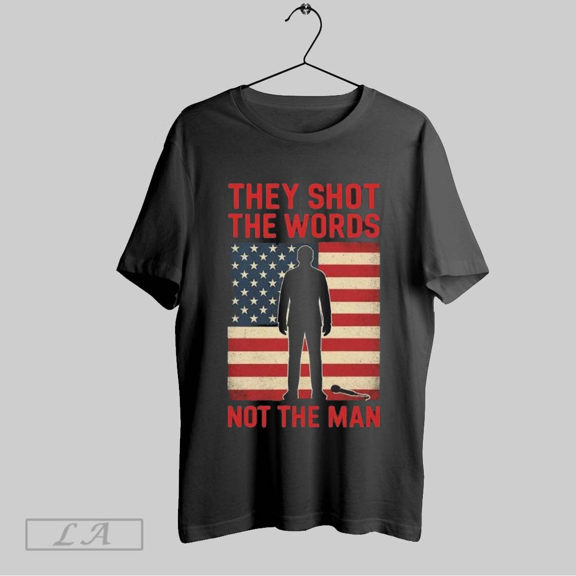 Original They Shot The Words Not The Man Pray For Charlie Kirk Usa Flag Vintage