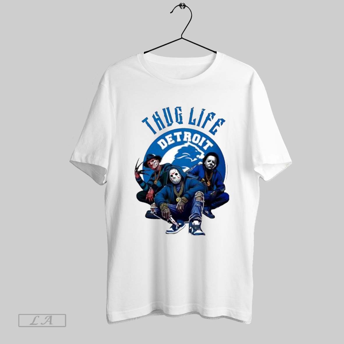 Original Thug Life Detroit Freddy Jason Michael Myers Horror Lions Fan