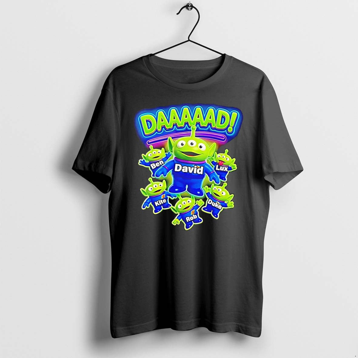 Original Toy Story Little Green Men Aliens Daaaad Personalized Dad Tshirts Jpg