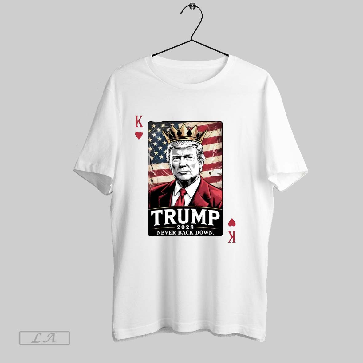 Original Trump 2028 Never Back Down King Card