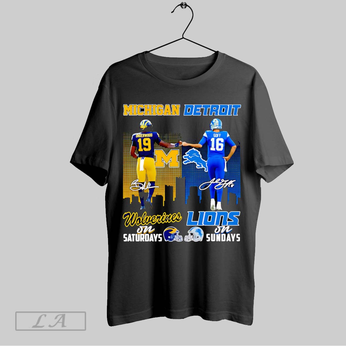 Original Underwood And Goff Michigan Wolverines On Saturdays Detroit Lions On Sundays