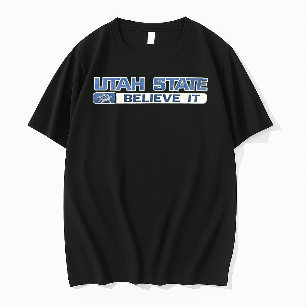 Original Utah State Aggies Believe It Bull Logo Tshirts Jpg